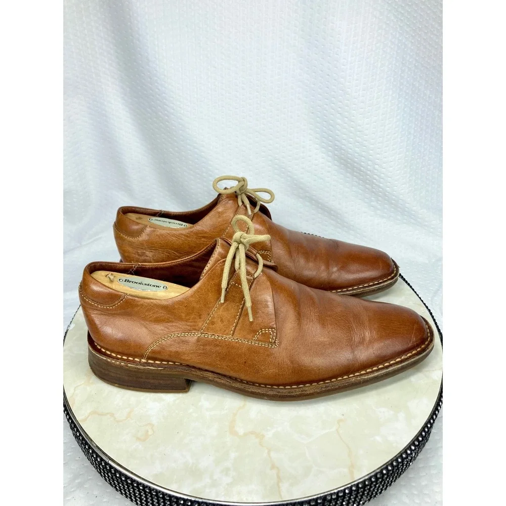 Cole Haan Leather Lace Up Derby Dress Shoes Mens 9.5 Brown Professional Preppy